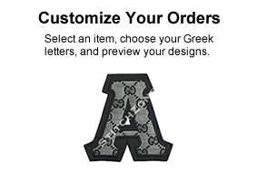 Customize fraternity and sorority apparel order